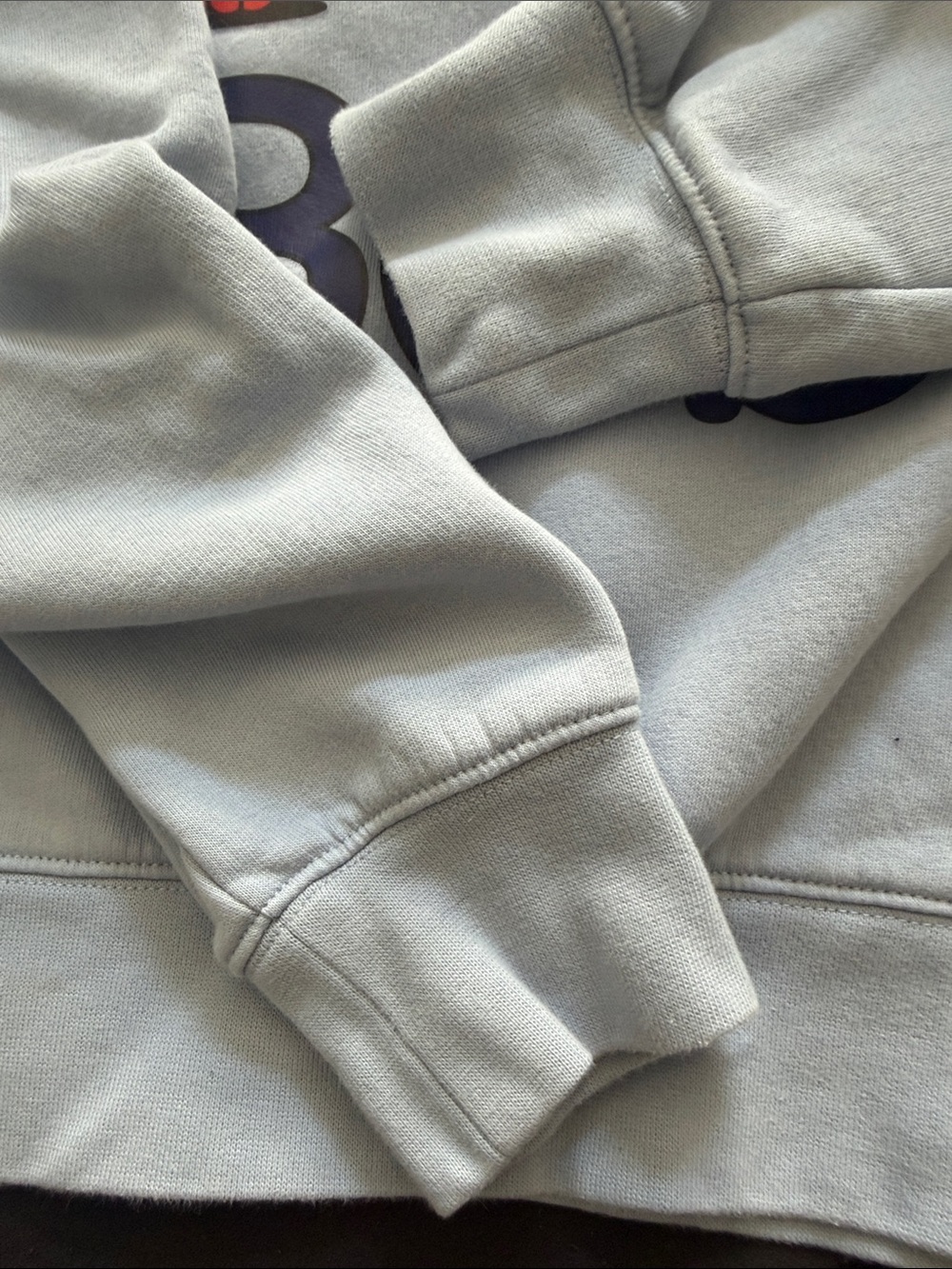 Women’s Light Blue 'BOS' Lobster & Sneaker Graphic Sweatshirt - Picture 4 of 5